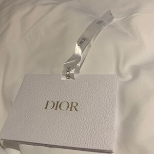 Authentic rare and collectible Dior White Tag small gift bag  with Gold Accents